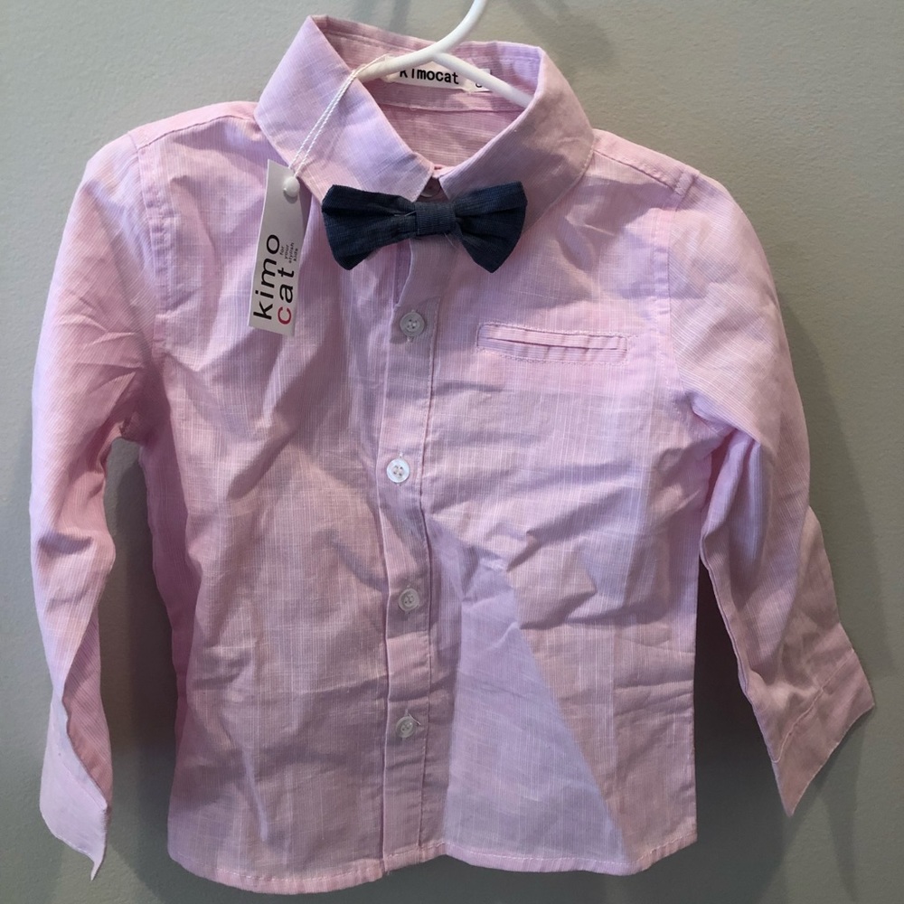 Dress shirt with built in bow tie size 2t/95